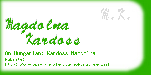 magdolna kardoss business card